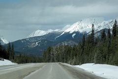 17 Split Peak, Catlin Peak and Mount Selkirk From Highway 93 On Drive From Castle Junction To Radium In Winter